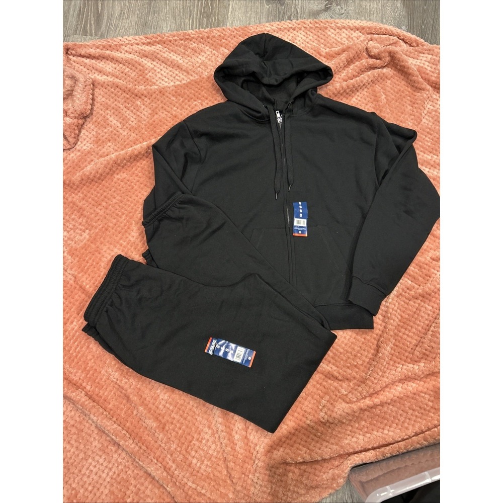 Mission‎ Ridge Men's Tracksuit Set NWT Black Full Zip Hoodie & Sweatpants Size S